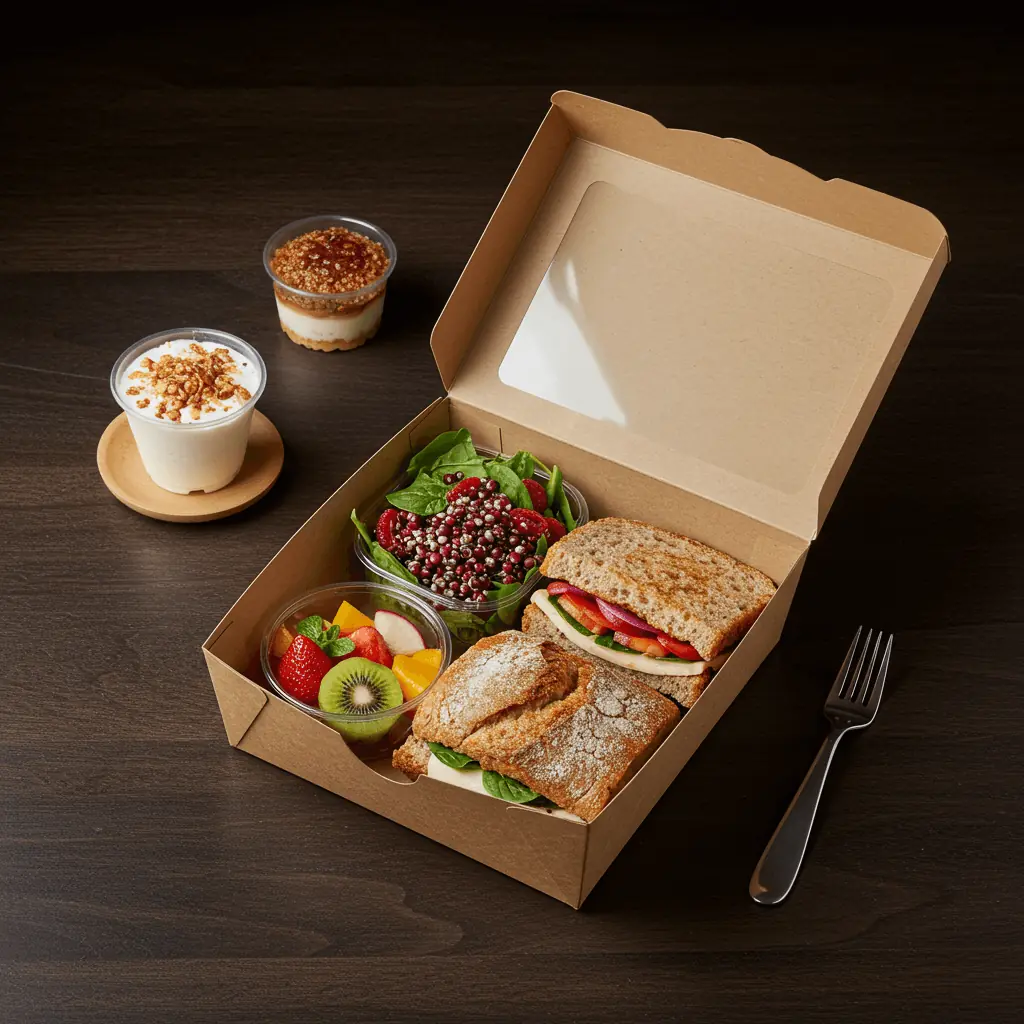 Catering de box lunch personalizado para eventos y oficinas